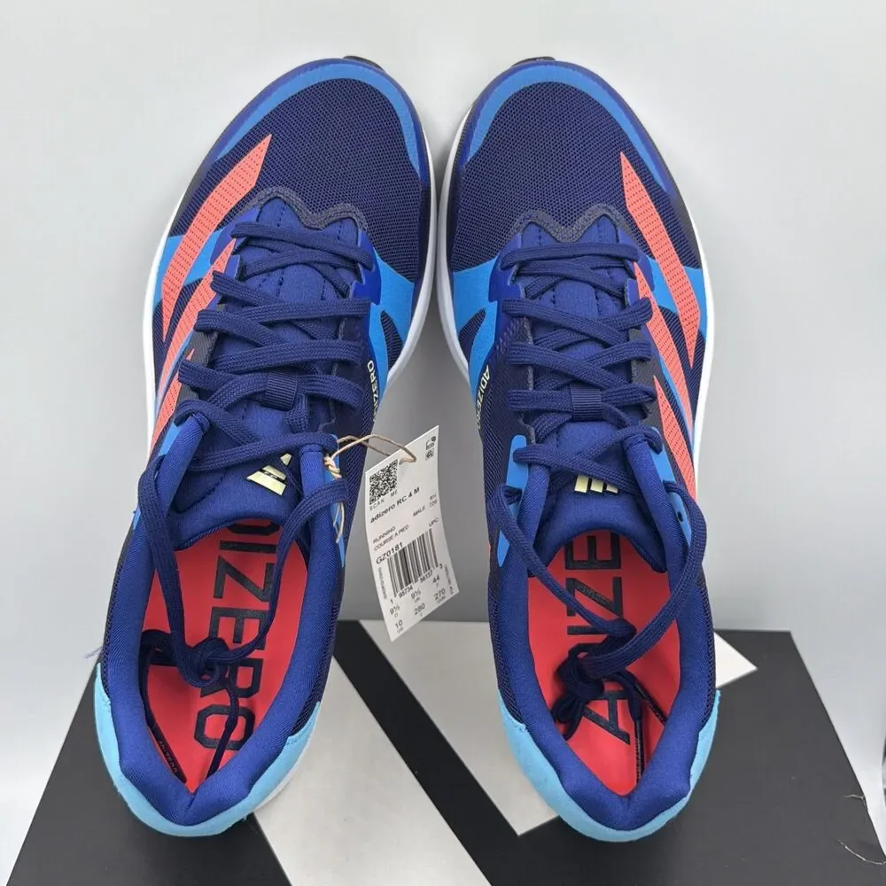 Adidas Adizero RC 4 Blue Red White Lace up Running Sneakers GZ0181 Men's Size 13